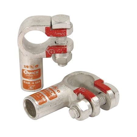 A & I Products Battery Terminal, Pos. Copper Crimp, 2/0 Ga.  5" x8" x0.2" A-4120005P-B